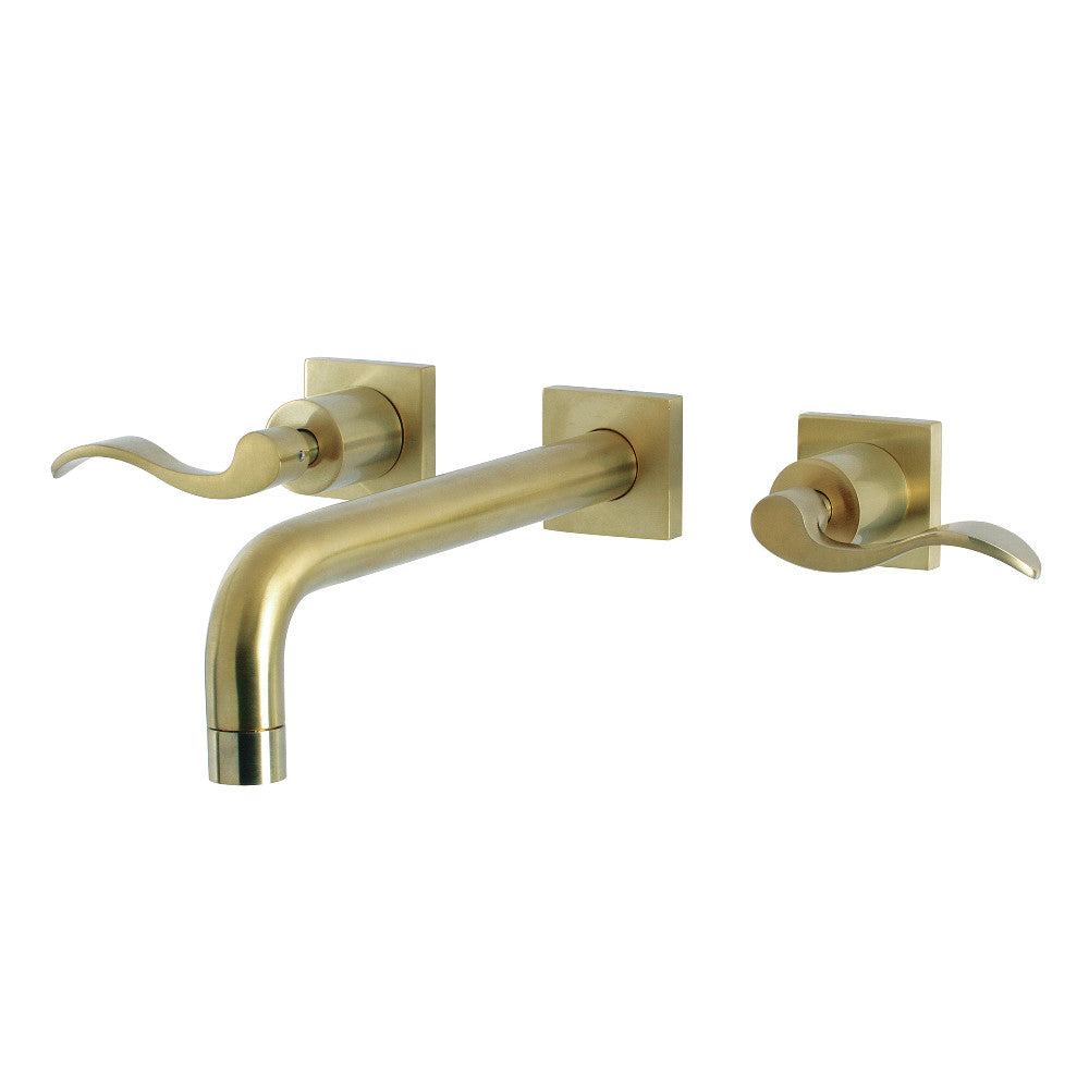 Kingston Brass KS6027DFL NuWave Wall Mount Tub Faucet, Brushed Brass - BNGBath