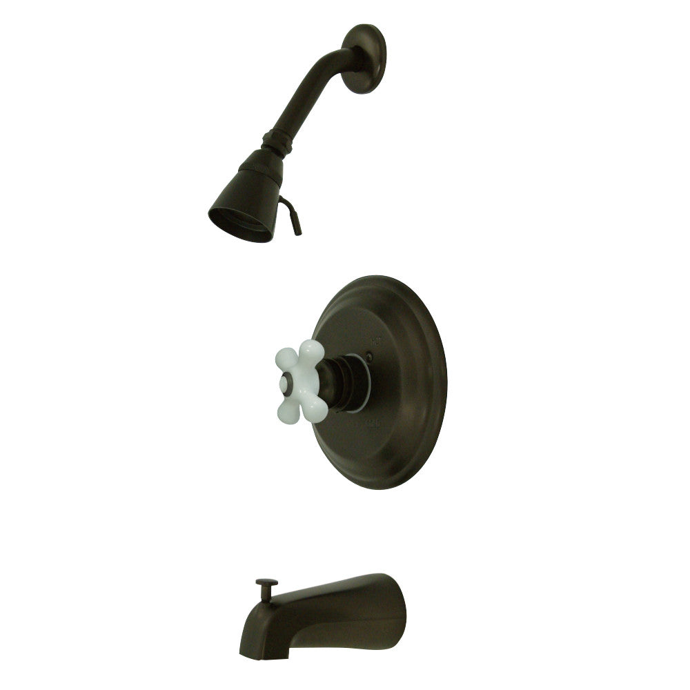Kingston Brass KB3635PX Restoration Tub & Shower Faucet, Oil Rubbed Bronze - BNGBath