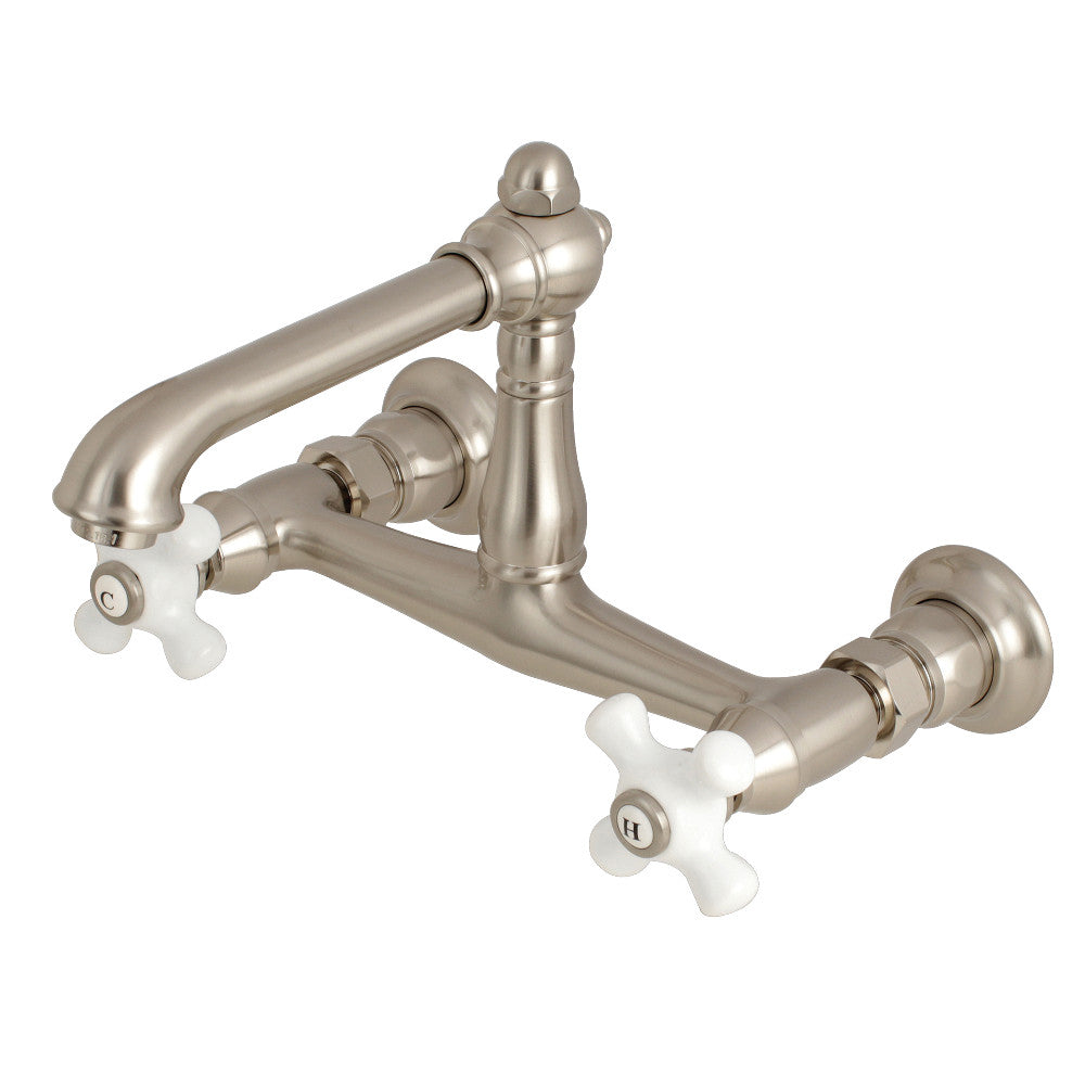 Kingston Brass KS7248PX Wall Mount Bathroom Faucet, Brushed Nickel - BNGBath