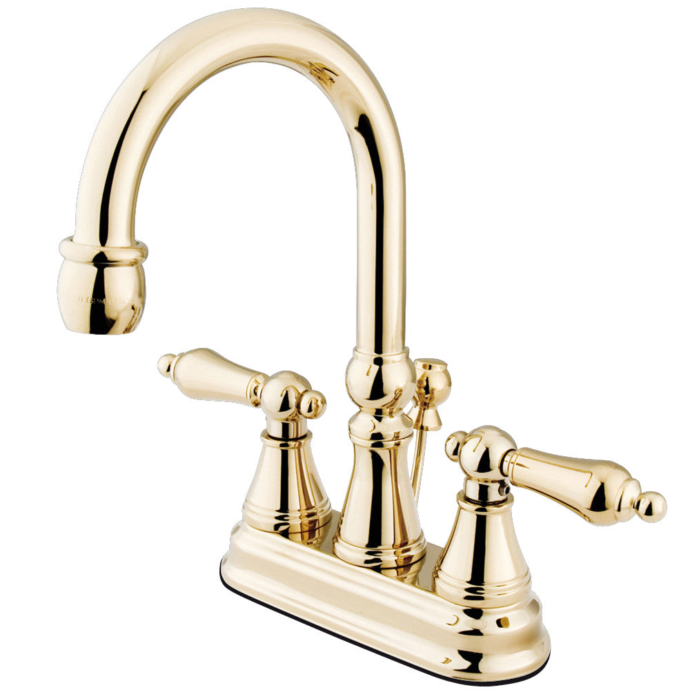 Kingston Brass KS2612AL 4 in. Centerset Bathroom Faucet, Polished Brass - BNGBath