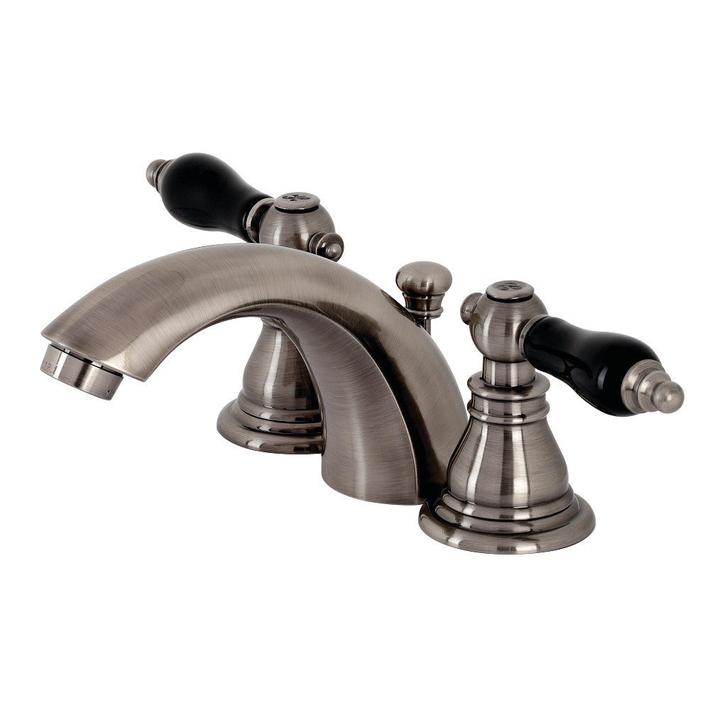 Kingston Brass KB953AKL Duchess Widespread Bathroom Faucet with Plastic Pop-Up, Black Stainless - BNGBath