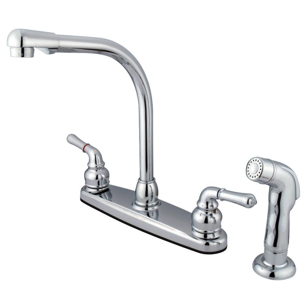 Kingston Brass GKB751SP Magellan Centerset Kitchen Faucet, Polished Chrome - BNGBath