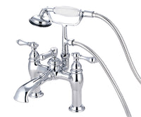 Thumbnail for Kingston Brass CC604T1 Vintage 7-Inch Deck Mount Tub Faucet with Hand Shower, Polished Chrome - BNGBath