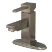 Thumbnail for Kingston Brass KS8448CL Claremont Single-Handle Bathroom Faucet with Push Pop-Up and Cover Plate, Brushed Nickel - BNGBath