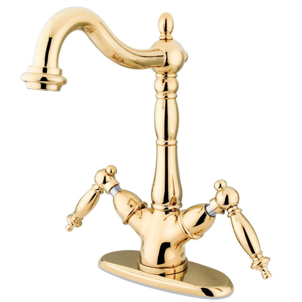 Kingston Brass KS1492TL Vessel Sink Faucet, Polished Brass - BNGBath