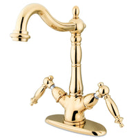 Thumbnail for Kingston Brass KS1492TL Vessel Sink Faucet, Polished Brass - BNGBath