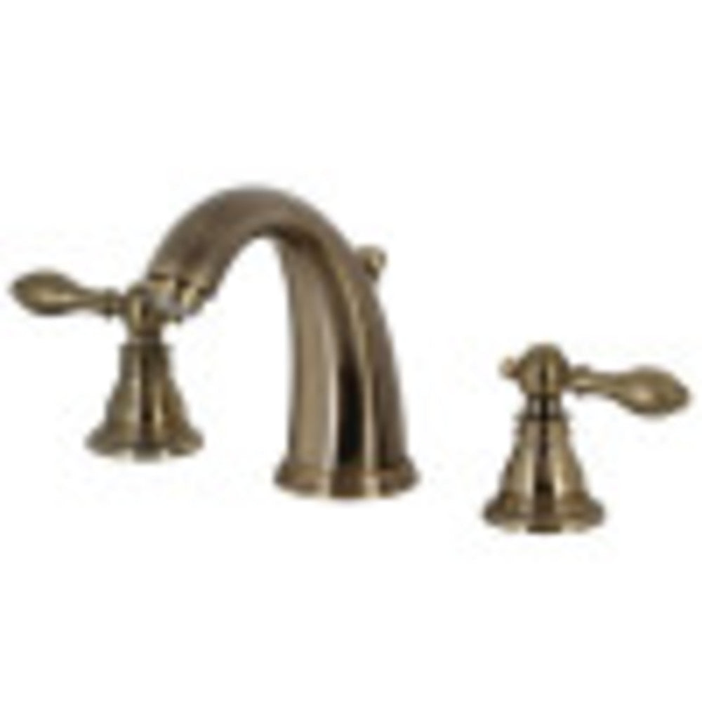 Kingston Brass KB983ACLAB American Classic Widespread Bathroom Faucet with Retail Pop-Up, Antique Brass - BNGBath