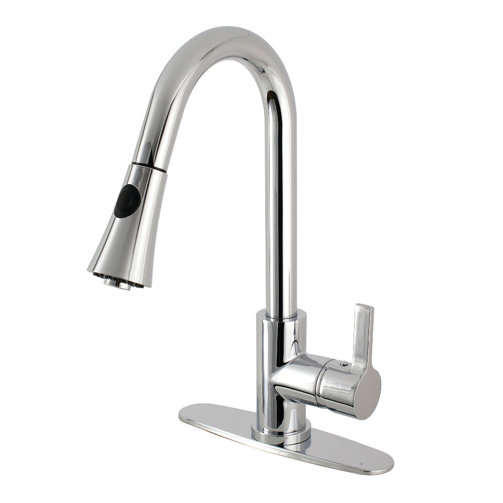Gourmetier LS8721CTL Continental Single-Handle Pull-Down Kitchen Faucet, Polished Chrome - BNGBath