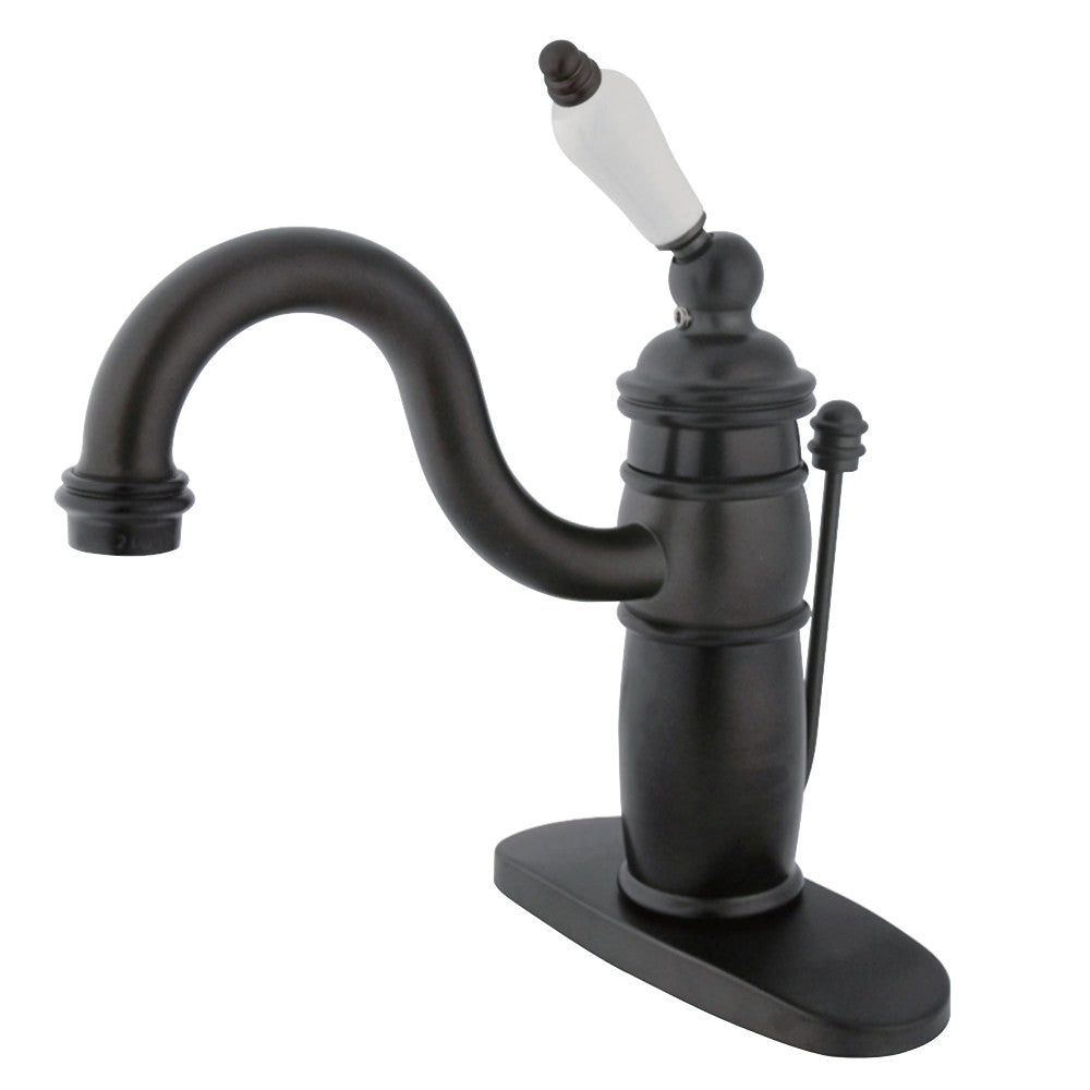 Kingston Brass KB1405PL Victorian Single-Handle Bathroom Faucet with Pop-Up Drain, Oil Rubbed Bronze - BNGBath