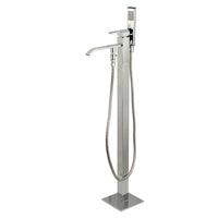 Thumbnail for Kingston Brass KS4131QLL Executive Freestanding Tub Faucet with Hand Shower, Polished Chrome - BNGBath