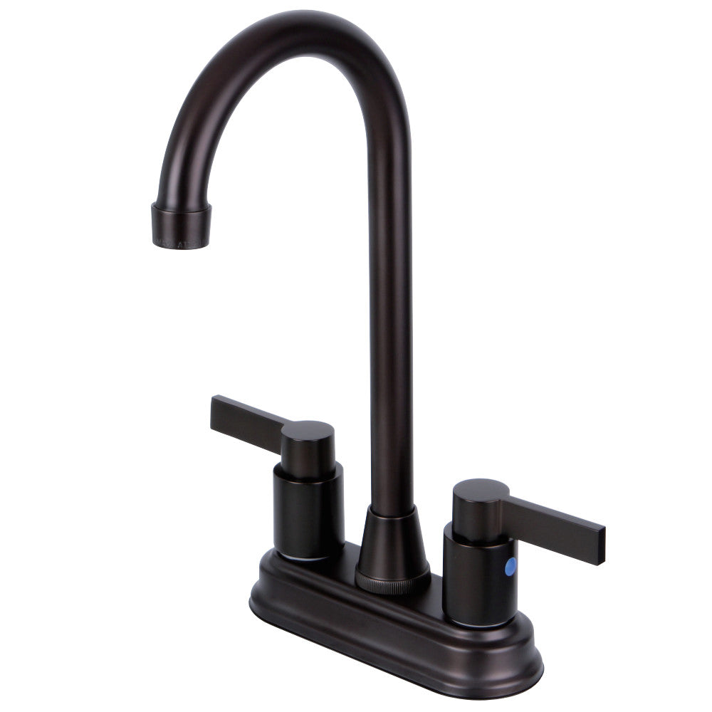 Kingston Brass KB8495NDL NuvoFusion 4" Centerset Bar Faucet, Oil Rubbed Bronze - BNGBath