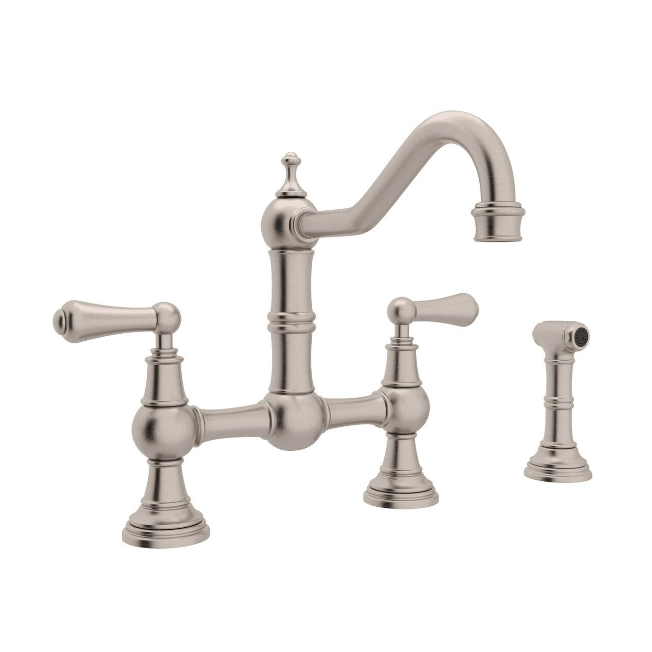Perrin & Rowe Edwardian Bridge Kitchen Faucet with Sidespray - BNGBath