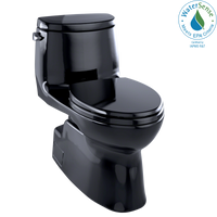 Thumbnail for TOTO Carlyle II One-Piece Elongated 1.28 GPF Universal Height Skirted Toilet,  Black - MS614114CEF#51 - BNGBath