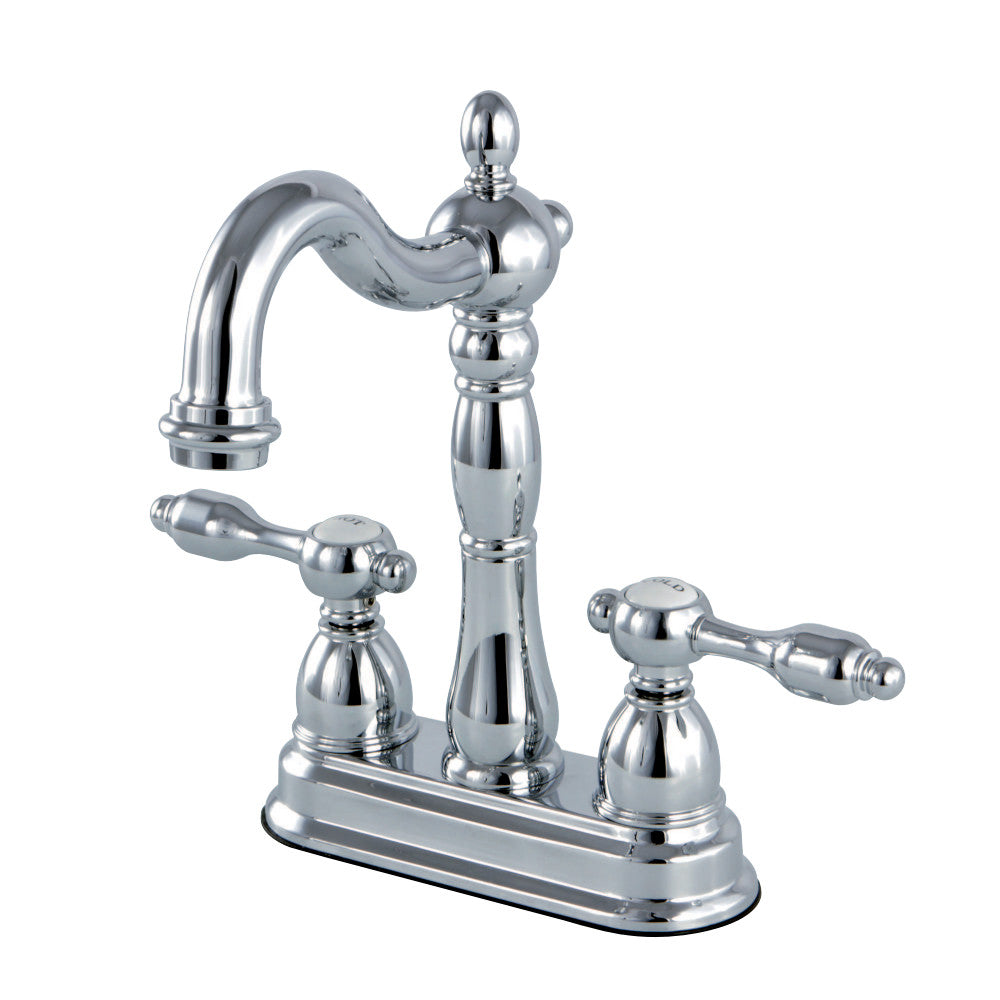 Kingston Brass KB1491TAL Tudor Two-Handle Bar Faucet, Polished Chrome - BNGBath