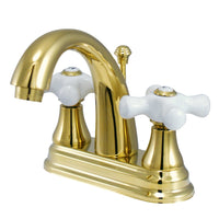 Thumbnail for Kingston Brass KS7612PX 4 in. Centerset Bathroom Faucet, Polished Brass - BNGBath