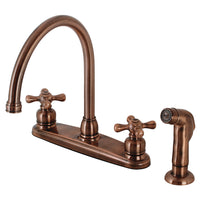 Thumbnail for Kingston Brass KB726AXSP Vintage 8-Inch Centerset Kitchen Faucet, Antique Copper - BNGBath