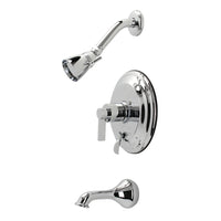 Thumbnail for Kingston Brass KB36310NDL NuvoFusion Single-Handle Tub and Shower Faucet, Polished Chrome - BNGBath
