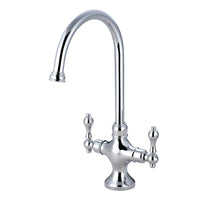 Thumbnail for Kingston Brass KS1761ALLS Vintage Two-Handle Kitchen Faucet, Polished Chrome - BNGBath