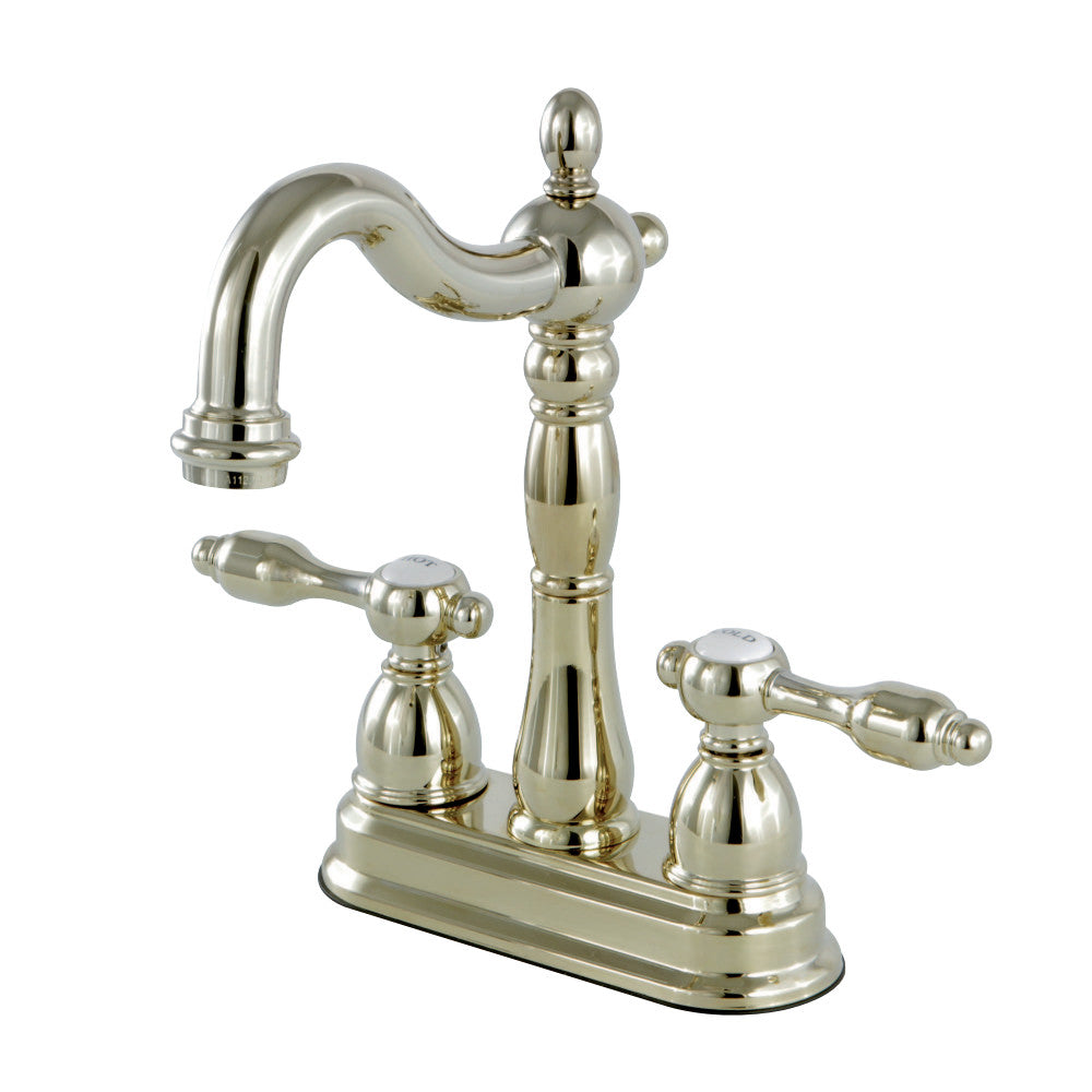 Kingston Brass KB1492TAL Tudor Two-Handle Bar Faucet, Polished Brass - BNGBath