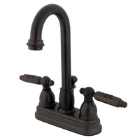Thumbnail for Kingston Brass KB3615GL 4 in. Centerset Bathroom Faucet, Oil Rubbed Bronze - BNGBath