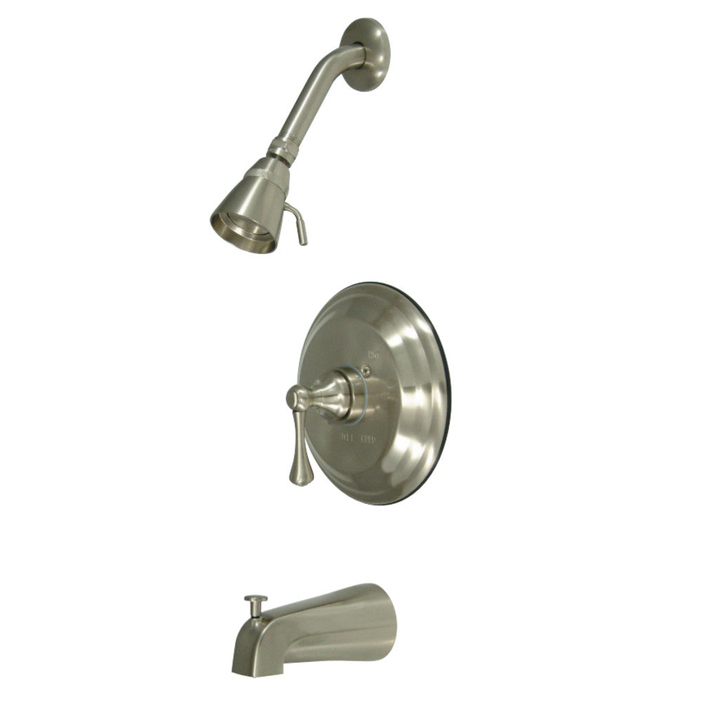 Kingston Brass GKB2638BL Water Saving Metropolitan Tub & Shower Faucet with Lever Handles, Brushed Nickel - BNGBath