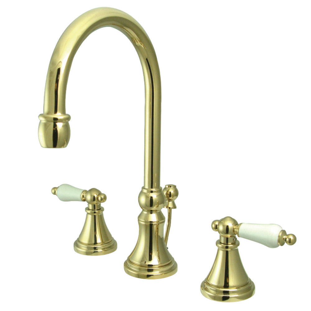 Kingston Brass KS2982PL 8 in. Widespread Bathroom Faucet, Polished Brass - BNGBath