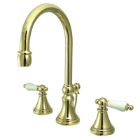 Thumbnail for Kingston Brass KS2982PL 8 in. Widespread Bathroom Faucet, Polished Brass - BNGBath