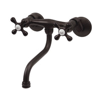 Thumbnail for Kingston Brass KS216ORB Kingston Two Handle Wall Mount Bathroom Faucet, Oil Rubbed Bronze - BNGBath
