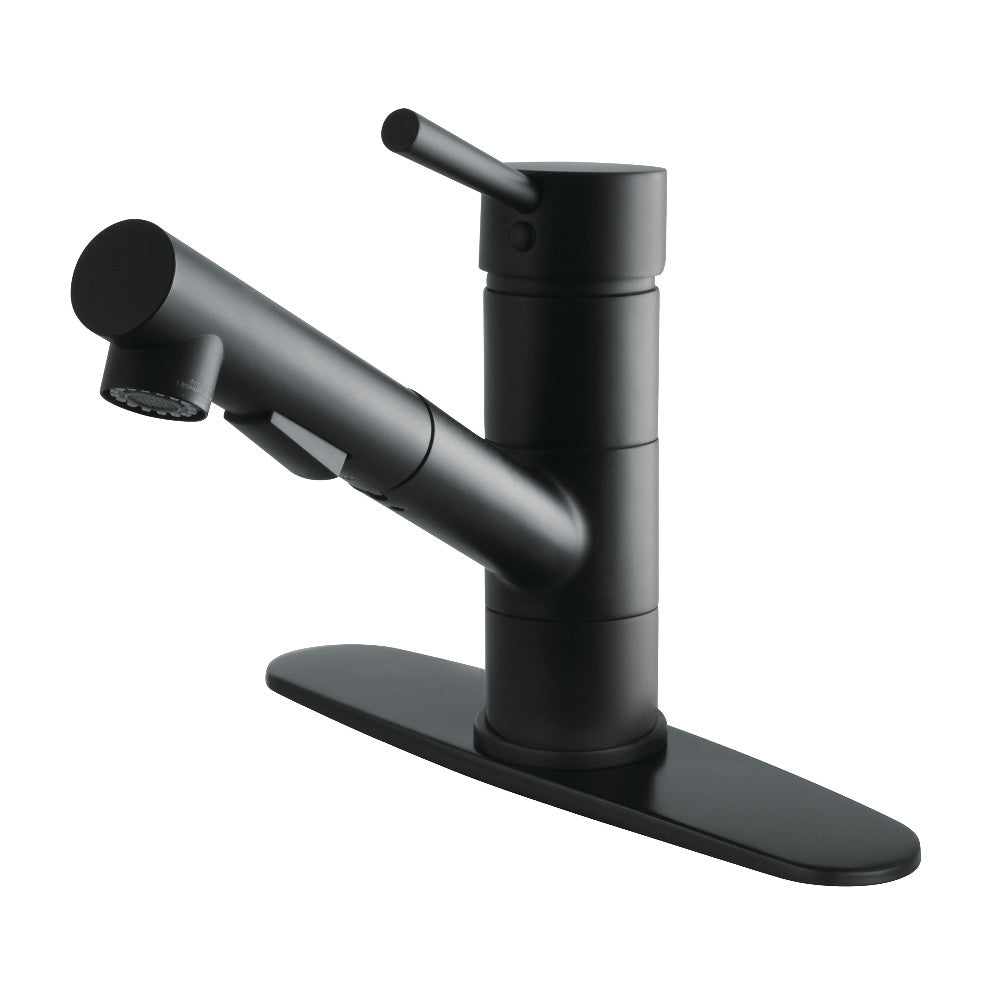 Gourmetier LS8400DL Concord Single-Handle Pull-Out Kitchen Faucet, Matte Black - BNGBath