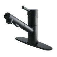 Thumbnail for Gourmetier LS8400DL Concord Single-Handle Pull-Out Kitchen Faucet, Matte Black - BNGBath