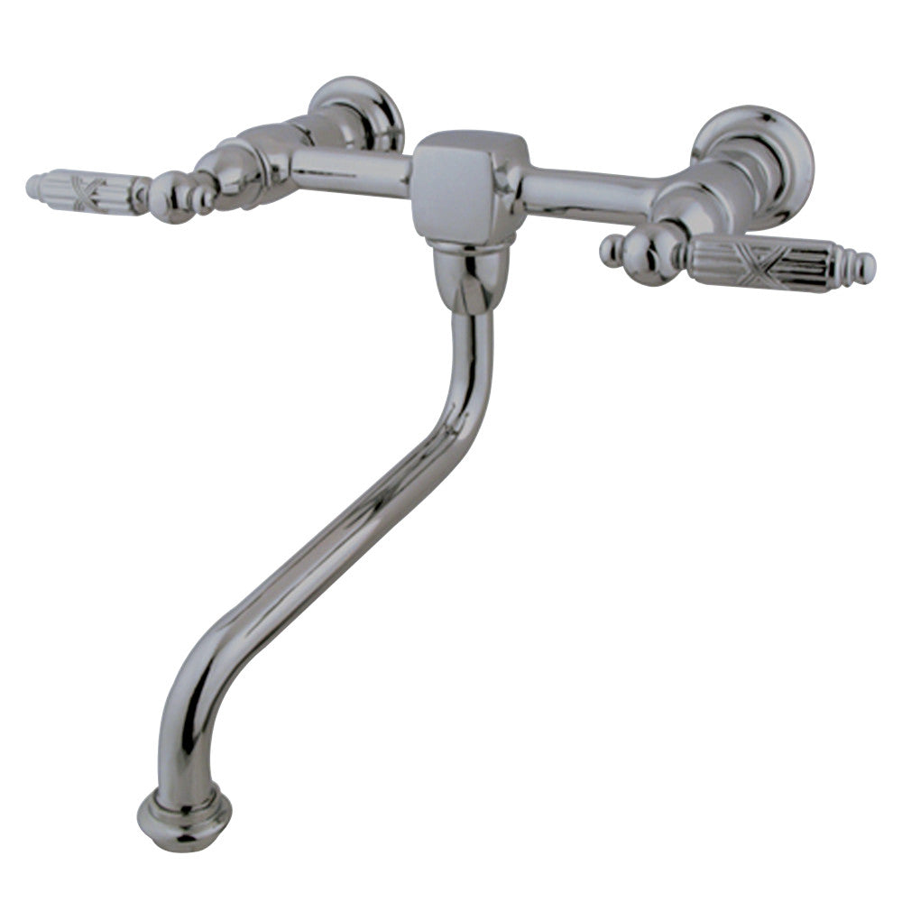 Kingston Brass KS1218GL Wall Mount Bathroom Faucet, Brushed Nickel - BNGBath