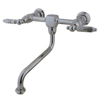 Thumbnail for Kingston Brass KS1218GL Wall Mount Bathroom Faucet, Brushed Nickel - BNGBath