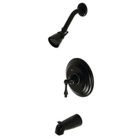 Thumbnail for Kingston Brass KB3630AL Restoration Tub and Shower Faucet, Matte Black - BNGBath