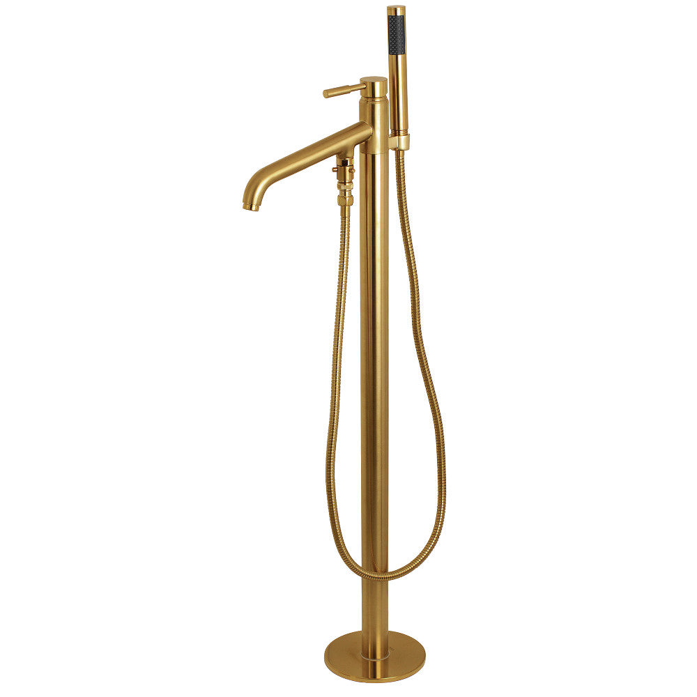 Kingston Brass KS8137DL Concord Freestanding Tub Faucet with Hand Shower, Brushed Brass - BNGBath