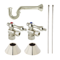 Thumbnail for Kingston Brass CC43106LKB30 Traditional Plumbing Sink Trim Kit with P-Trap, Polished Nickel - BNGBath