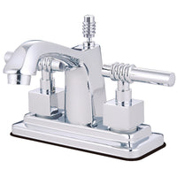Thumbnail for Kingston Brass KS8641ML 4 in. Centerset Bathroom Faucet, Polished Chrome - BNGBath