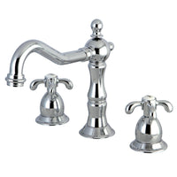 Thumbnail for Kingston Brass KS1971TX 8 in. Widespread Bathroom Faucet, Polished Chrome - BNGBath