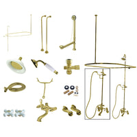 Thumbnail for Kingston Brass CCK1142PX Vintage Clawfoot Tub Faucet Package, Polished Brass - BNGBath