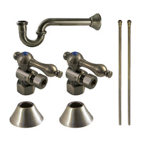 Thumbnail for Kingston Brass CC43103LKB30 Traditional Plumbing Sink Trim Kit with P-Trap, Antique Brass - BNGBath