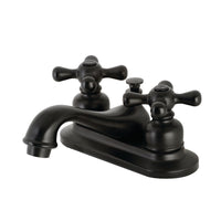 Thumbnail for Kingston Brass KB600AX Restoration 4 in. Centerset Bathroom Faucet, Matte Black - BNGBath