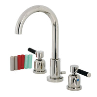 Thumbnail for Fauceture FSC8929DKL Kaiser Widespread Bathroom Faucet, Polished Nickel - BNGBath