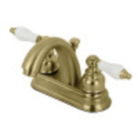 Thumbnail for Kingston Brass KB5617PL Restoration 4 in. Centerset Bathroom Faucet, Brushed Brass - BNGBath