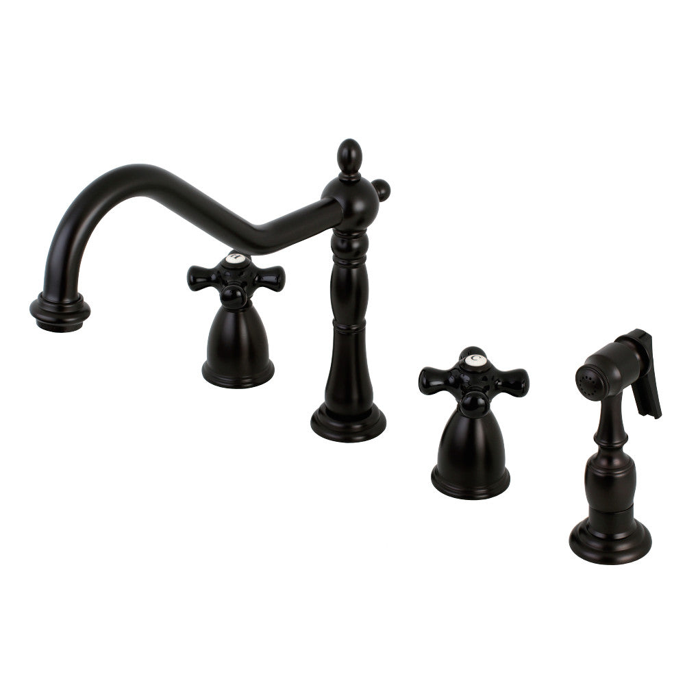 Kingston Brass KB1795PKXBS Widespread Kitchen Faucet, Oil Rubbed Bronze - BNGBath