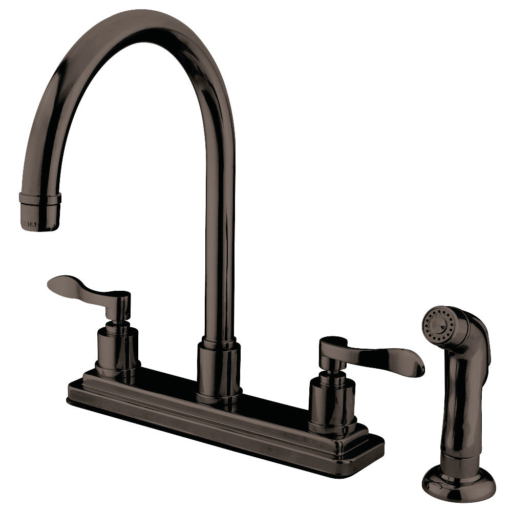 Kingston Brass KS8795DFL 8-Inch Centerset Kitchen Faucet, Oil Rubbed Bronze - BNGBath