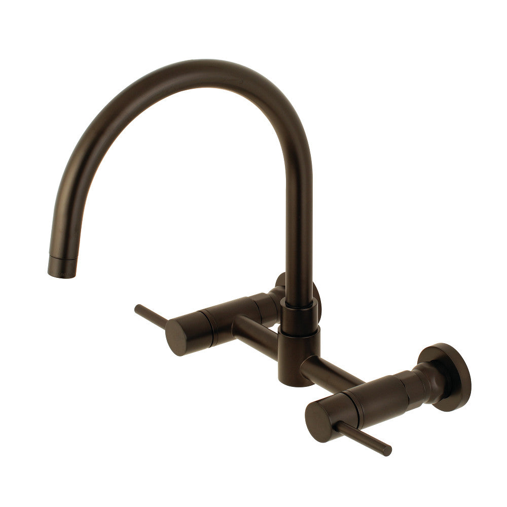 Kingston Brass Concord 8-Inch Centerset Wall Mount Kitchen Faucet, Oil Rubbed Bronze - BNGBath
