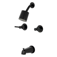Thumbnail for Kingston Brass KBX8140DL Concord Two-Handle Tub and Shower Faucet, Matte Black - BNGBath