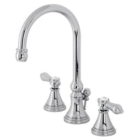 Thumbnail for Kingston Brass KS2981BAL Heirloom Widespread Bathroom Faucet with Brass Pop-Up, Polished Chrome - BNGBath