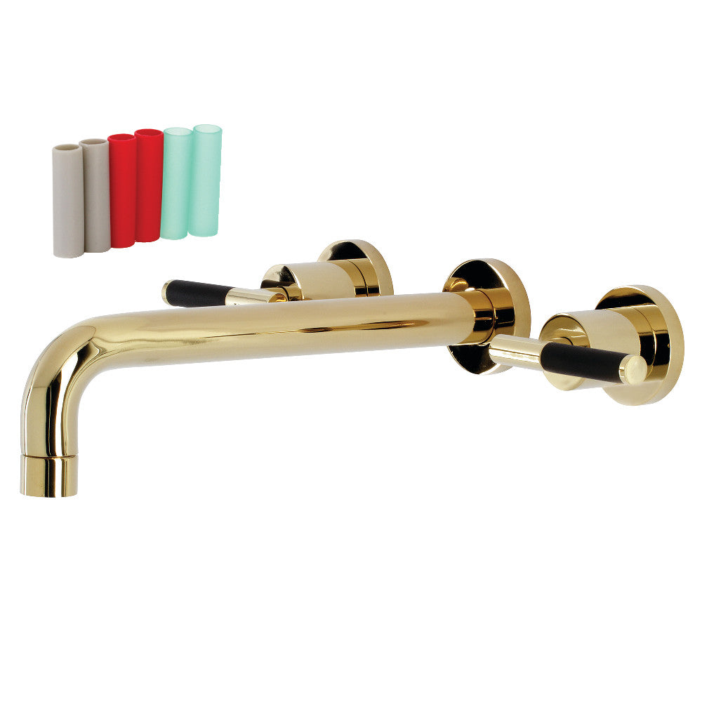 Kingston Brass KS8022CKL Kaiser 2-Handle Wall-Mount Roman Tub Faucet, Polished Brass - BNGBath