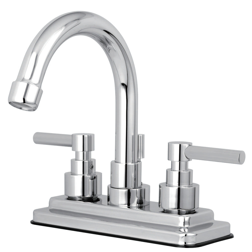 Kingston Brass KS8661EL Elinvar 4 in. Centerset Bathroom Faucet with Brass Pop-Up, Polished Chrome - BNGBath