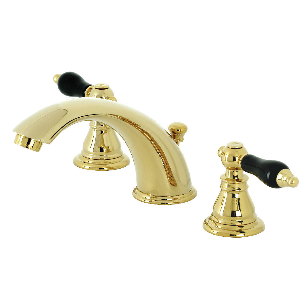 Kingston Brass KB962AKL Duchess Widespread Bathroom Faucet with Plastic Pop-Up, Polished Brass - BNGBath